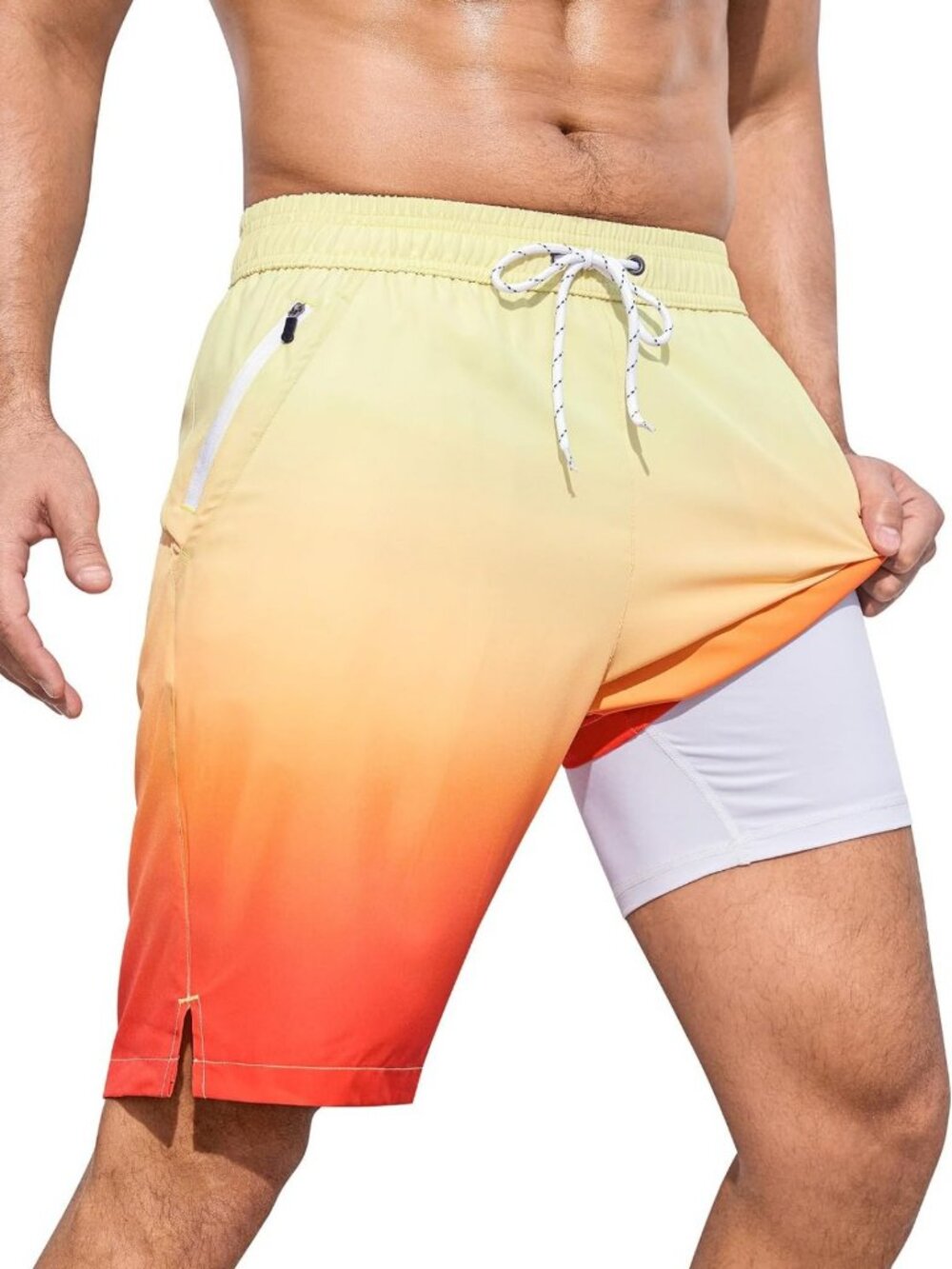 Quick Dry Men's Swim Trunks 9" Bathing Suit Beach Shorts for Swimming & Surfing